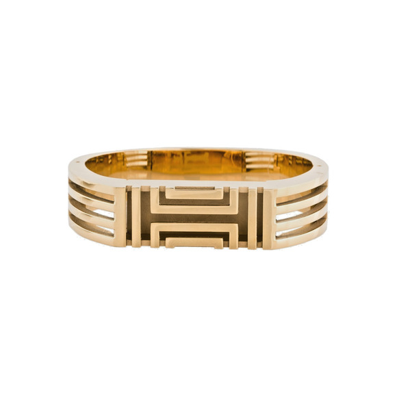 Tory Burch Fitbit Flex Bracelet Bangle – Gold Tone Metal – Geometric Design NEW - Picture 8 of 11